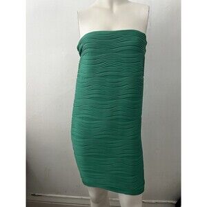Vintage y2k Wet Seal Dress M green ruched resort homecoming prom strapless mini